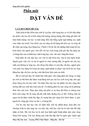 SKKN Cách thể hiện Thi trung hữu họa trong giảng dạy bài thơ Ông đồ của Vũ Đình Liên (Chương trình Ngữ văn Lớp 8)